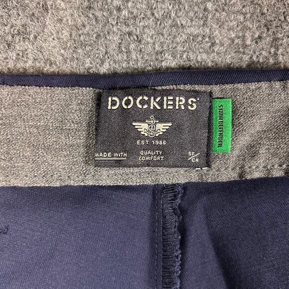NWT Dockers Khakis Men's 34x34 Blue Slim Fit Flex Comfort Iron Free Dress Pants - Picture 3 of 12